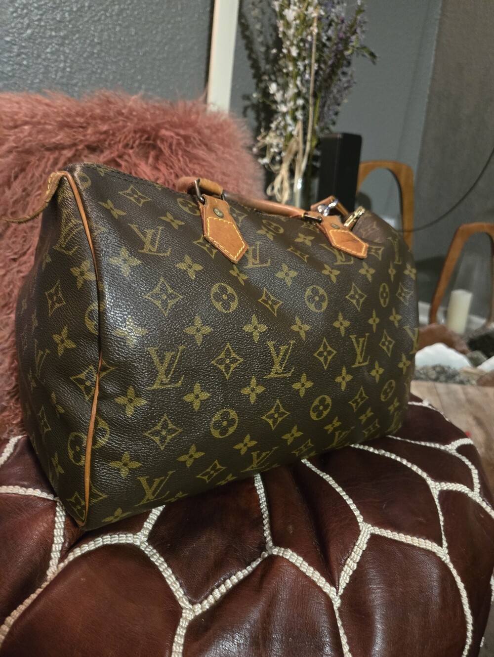 Louis Vuitton Speedy 30 Vintage Monogram Travel Bag Excellent Used Condition